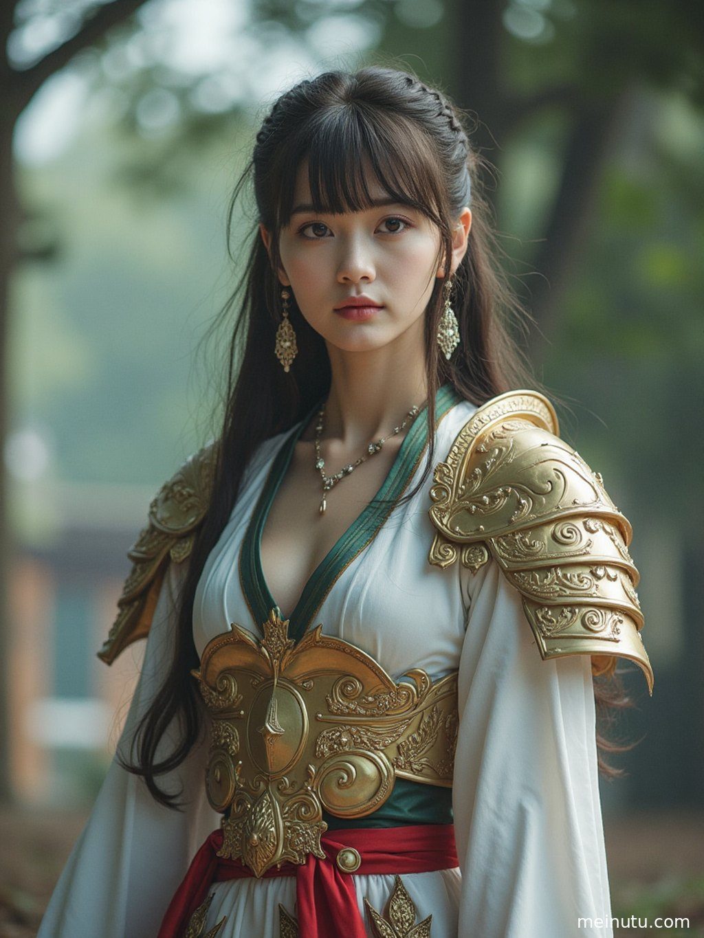 动态十足的Cosplay造型，成年女性角色展现出强大的气场。