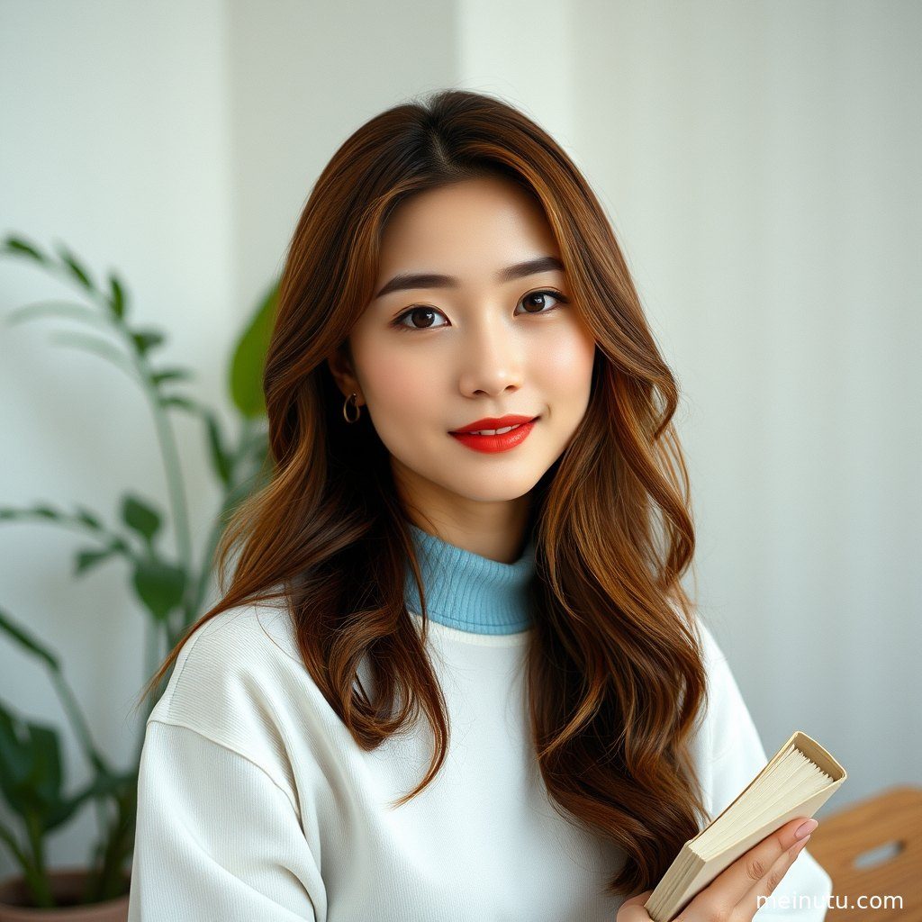 身着休闲服饰的亚洲成年女子在街道上，暖色侧光勾勒出迷人轮廓。