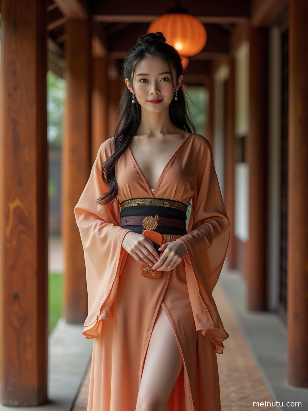 汉服唐制服饰细节特写，展现精湛工艺与丝绸光泽，背景为柔和自然光。