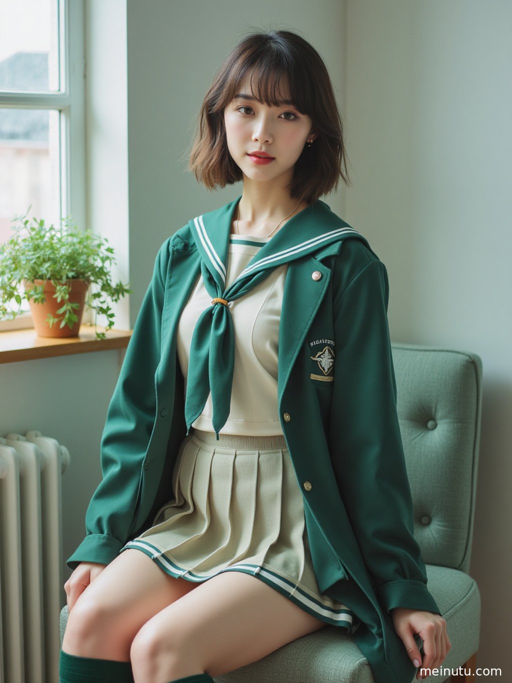 JK制服细节特写，感受电影感光影的魅力。