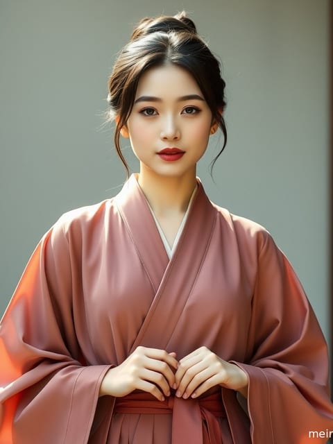 身着华丽汉服的成年女子，在柔和室内光线下，侧颜精致，眼神温柔。
