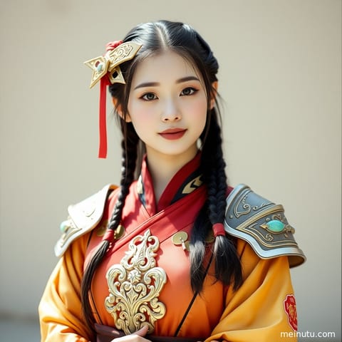 奇幻角色成年女性在海边沐浴自然光，半身肖像特写。